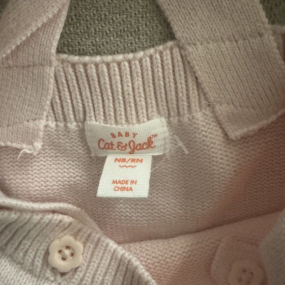 Cat & Jack Pink Overalls and Bodysuit Onesie - Picture 5 of 5